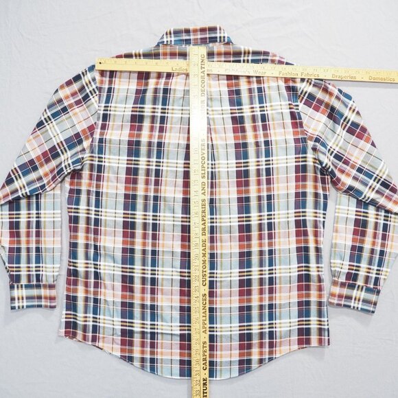 Brooks Brothers Shirt Men XL Blue Tartan Plaid Regent Non Iron Supima Preppy - Picture 5 of 10
